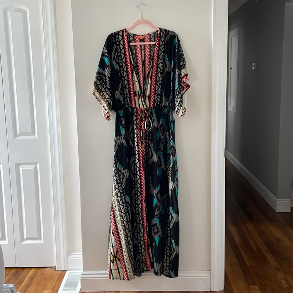 XL maxi dress or bathing suit cover up tribal